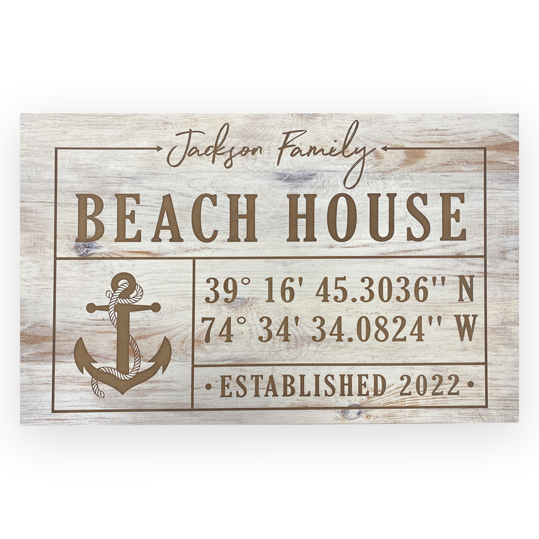 White Faux Wood Plaque