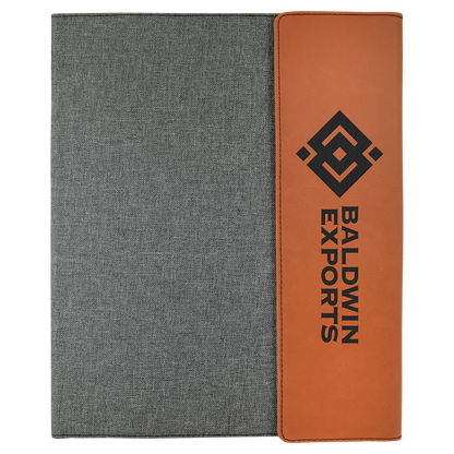 Canvas & Faux Leather Padfolio