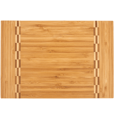 Bamboo Cutting Board with Block Inlay
