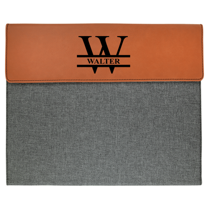 Canvas & Faux Leather Padfolio