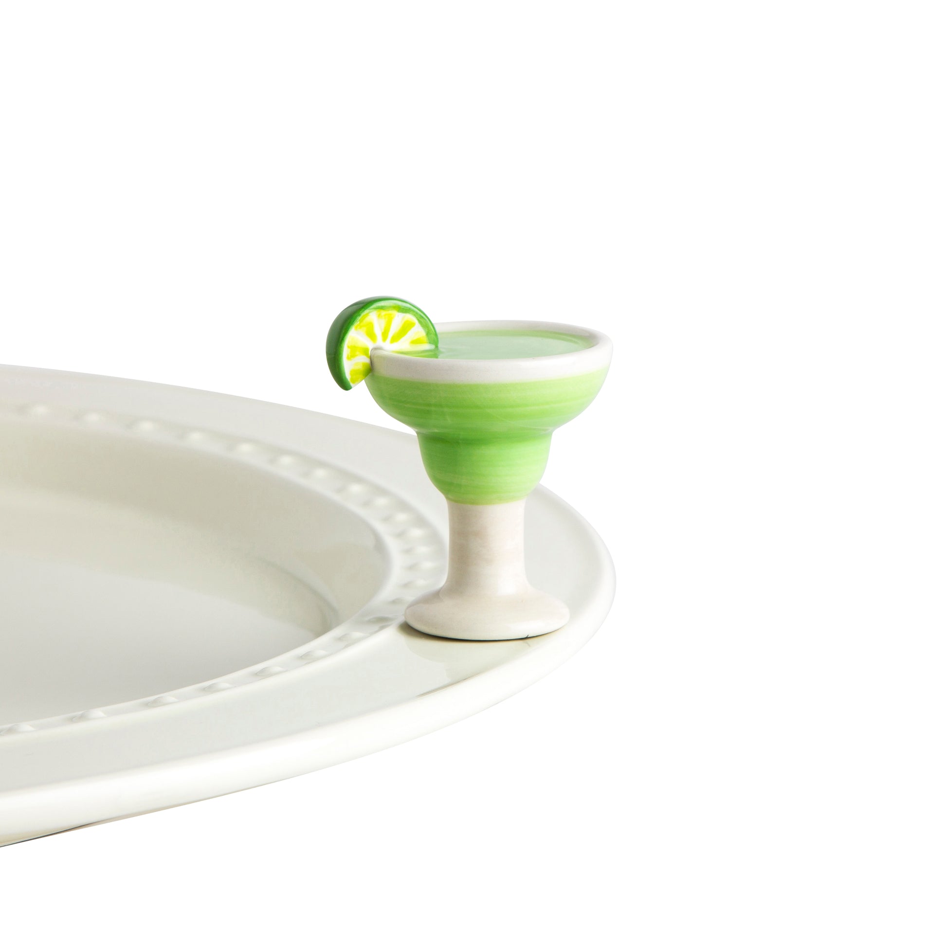 Nora Fleming “Nora Fleming Minis” mini figure ceramic minis gift present margarita cinco de mayo drinks alcohol bar "lime & salt, please!"