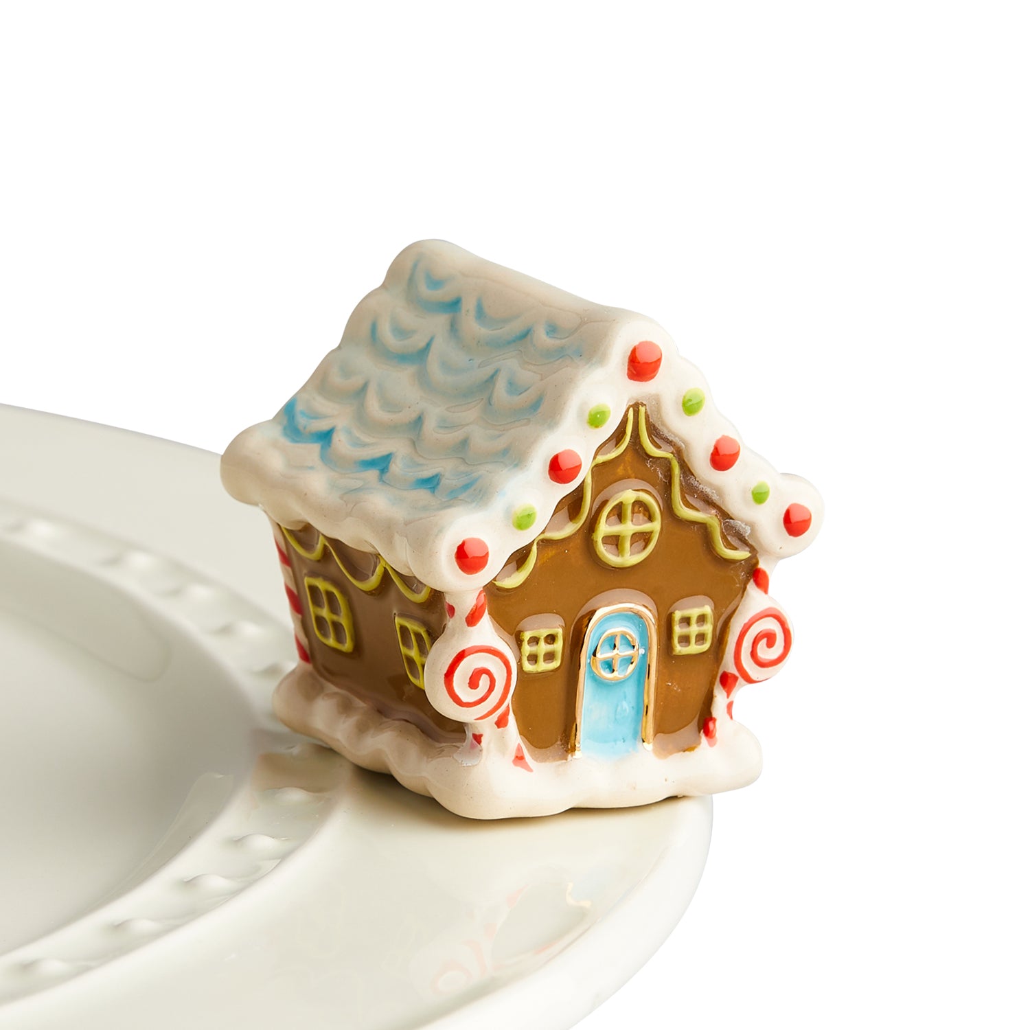 Nora Fleming “Nora Fleming Minis” mini figure ceramic minis gift present christmas christmastime gingerbread gingerbread house gingerbread man santa cute candy "candyland lane" 