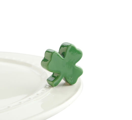 Nora fleming mini mini figure ceramic minis gift present shamrock "irish at heart" clover st. patrick's day saint patricks day green irish 