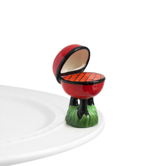 Nora Fleming “Nora Fleming Minis” mini figure ceramic minis gift present summer beach tailgate bbq barbecue barbie grill grilling "hot stuff" father's day 4th of july independance day  