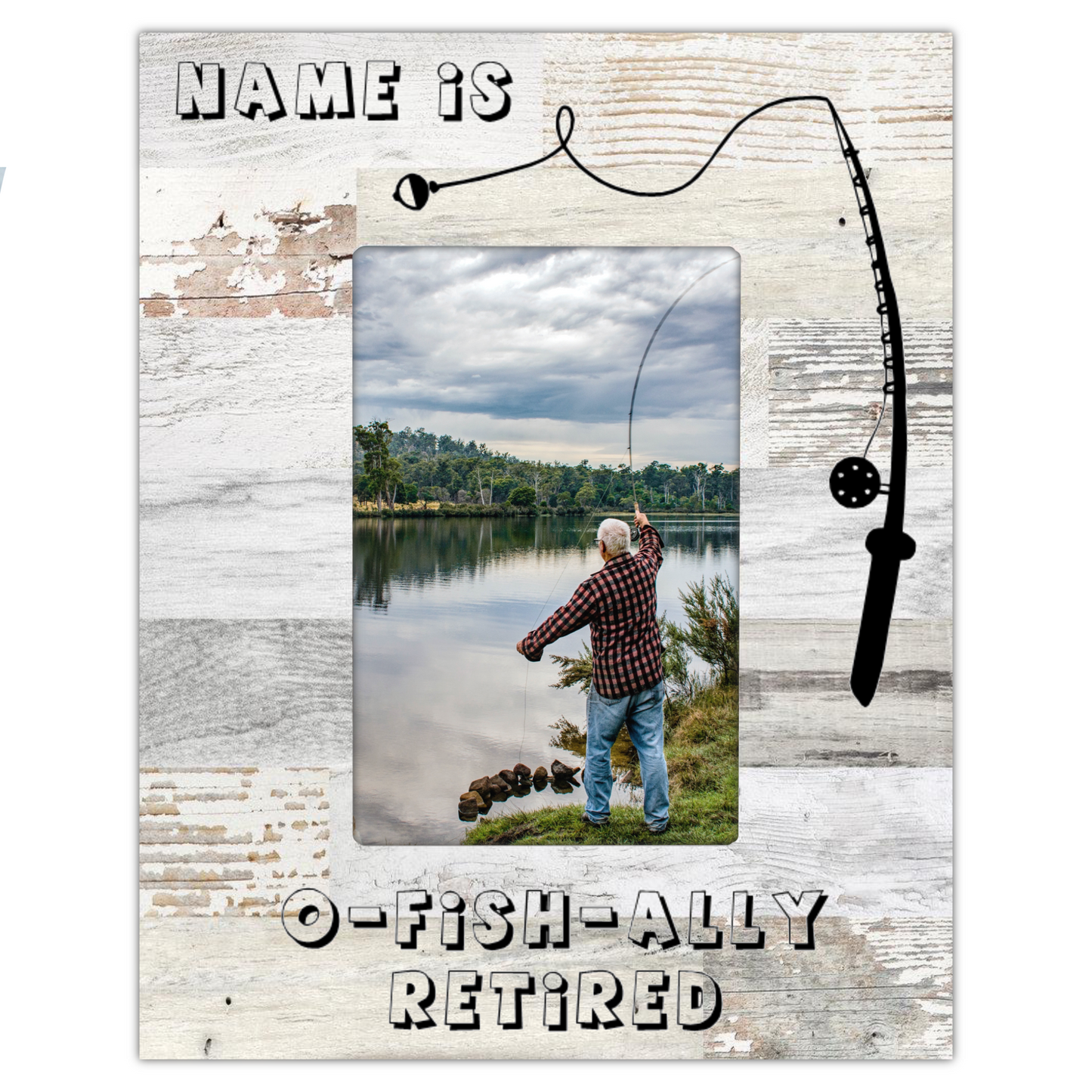 White "Boardwalk" Picture Frame
