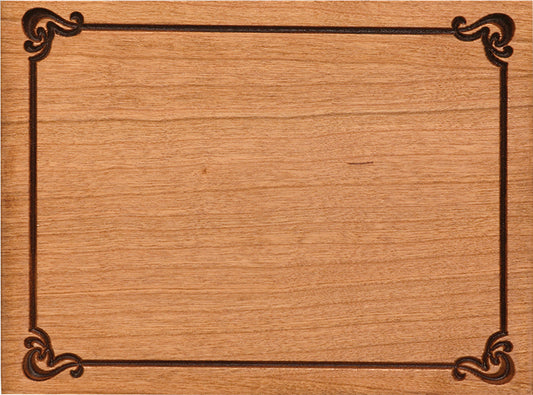 Ornate Border Cherry Plaque