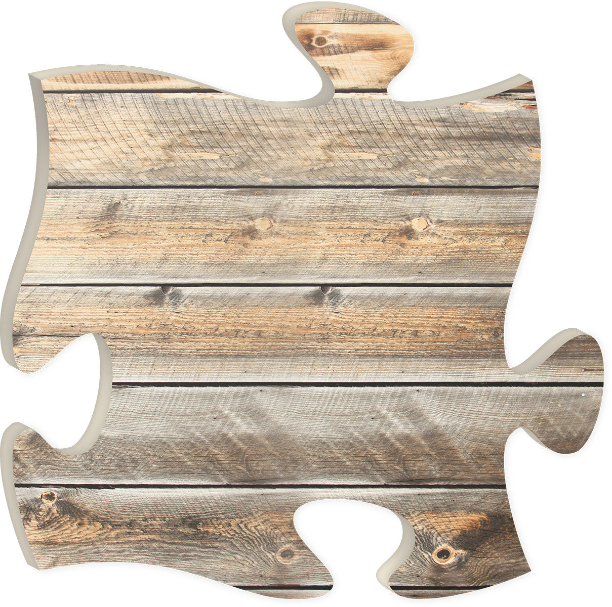 Rustic Brown Puzzle Piece Plaque