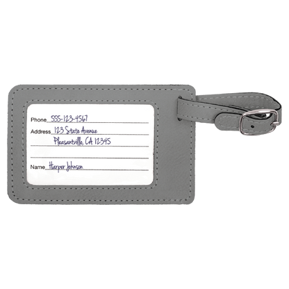 Faux Leather Luggage Tags